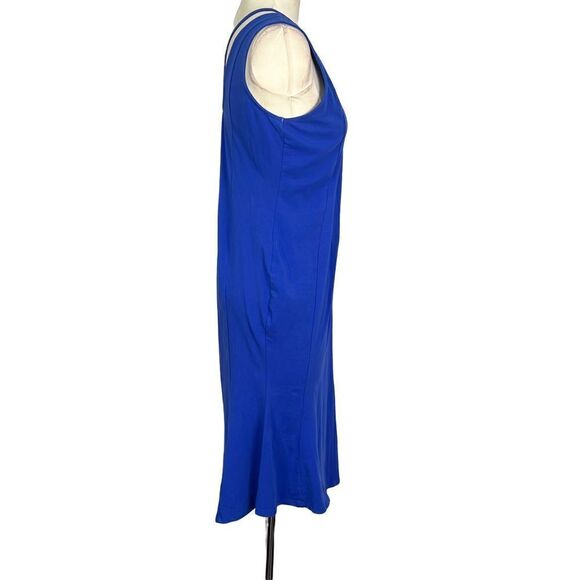 ASOS Sleeveless Blue Mermaid Style Midi Dress Size 10 - Picture 4 of 9